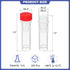 PATIKIL 1ml Plastic Cryogenic, 200Pcs Self Standing Cryogenic Vial Screw Top Frozen Test Tube for Lab Laboratory Science, Red Cap