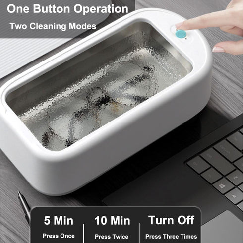 640ML 48KHz Ultrasonic Glasses Cleaner Ultrasonic Jewelry Cleaner for All Jewelry Ring Gold Silver Cleaner Powerful