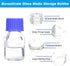 PATIKIL 6 Pack Reagent Media Storage Bottles, 25ml Borosilicate Glass with GL32 Blue Screw Cap for Lab