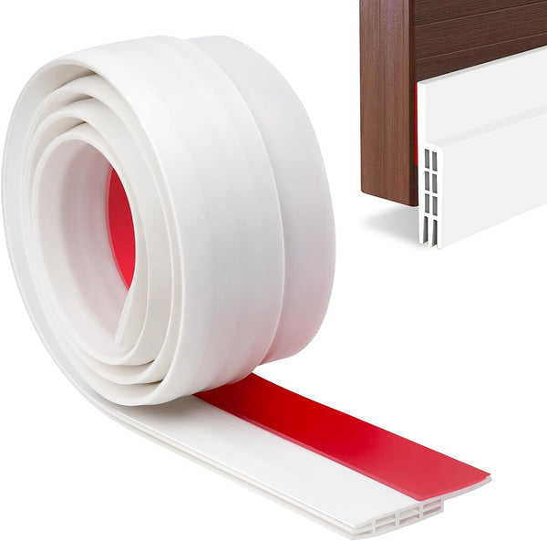 YOUSHARES White Door Seal Draught Excluder, 2" Width x 39" Length Weather Stripping for Soundproofing and Warmth