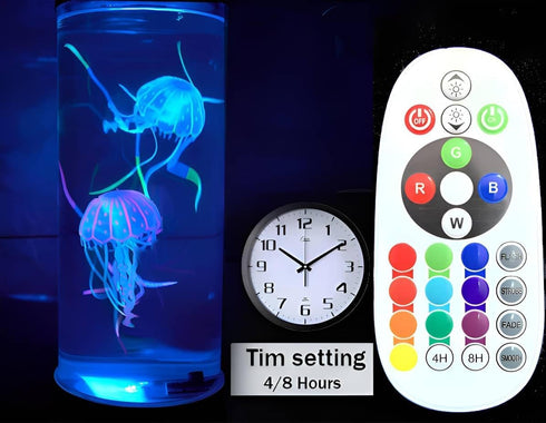 CALOVER Large Jellyfish Lamp Gifts for Kids Adults Electric Fantasy Tank Aquarium Night Mood Light for Birthday Holiday