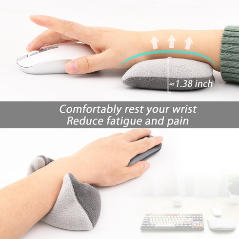 Large Ergonomic Mouse Wrist Rest Bean Bag, Thicker Ergobeads Support for Computer, Laptop, PC Gaming, Pain Relief