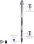 uniball Vision Elite Roller Ball Pen, Stick, Bold 0.8 Mm, Purple Ink, White/Purple Barrel