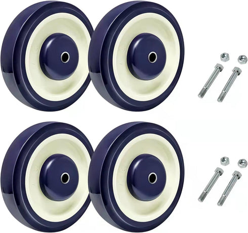 SYRATION Shopping Cart 5" x1-1/4 5/16" Bore Polyurethane Wheel - Load Capacity 1400