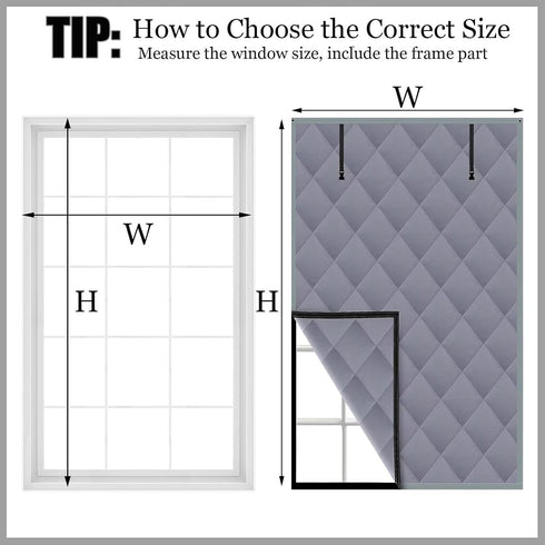 VOLLENC 55x185cm Reusable Thicken Thermal Waterproof Attic Cover Thermal Insulated Window Curtain Window Insulation Kit