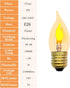 LED Flame Effect Light Bulb, E26 Flickering Candle Bulb, Crystal Clear, C35, 2 Pack for Edison Base