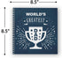 Softcover Greatest Dad 8.5" x 8.5" Men's Spiral Notebook/Journal, 120 Wide Ruled Pages, Durable Gloss Laminated Cover,
