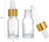 Kingrol 40 Pack Clear Glass Dropper Bottles, 10ml Tincture Bottles for Essential Oils, Perfumes, Chemistry Lab