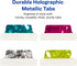 Avery Margin Ultra Tabs, 2.5" x 1", Holographic Jewel Tone Colors, 16 Repositionable Page Tabs (74147)