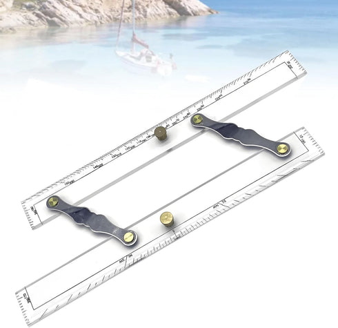 Generic 12" Marine Navigation Parallel Ruler - Parallel Ruler for BoatClear Acrylic