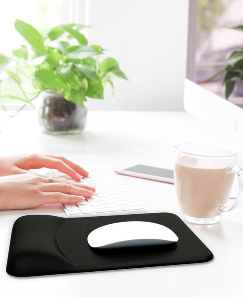 Audimi Ergonomic Mouse Pad with Gel Wrist Support, Comfortable Non-Slip PU Base for Laptop, Computer, Office & Home