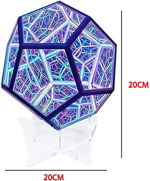 WBTY Dodecahedron Art Light, Space LED Light Adjustable Color Light, Creative Cool Infinite Color Night Light Ambient