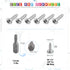 Glarks 51Pcs #8 1/2'' Set T20 (50pcs #8 1/2'') x Button Head Torx Security Sheet Metal Screws Stainless Steel Tamper