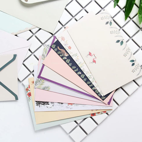Fulanfudi 81pcs Set, 54 27 set, 9 Stationary Paper and Envelopes Contain stationery paper and envelopes, writing paper