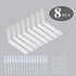 WINKER 8Pcs 5 InchX3 Inch Screws(16PCS)) Corner Brace Shelf Bracket Heavy Duty White Steel L Corner Brace, Decorative