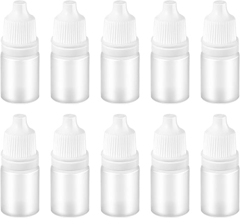 SUPVOX 10PCS Plastic Squeezable Dropper Bottles, Empty Essential Oil Squeeze Bottle Refillable Containers