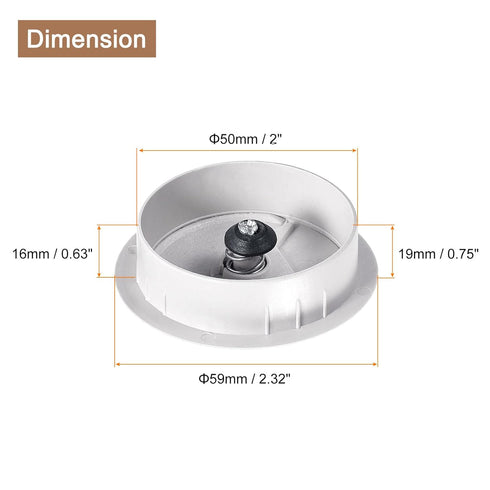 uxcell 4Pcs Cable Hole Cover, 2 Inch/50 mm ABS Desk Cable Wire Cord Grommet Hole Cover for Office PC Desk Cable Cord