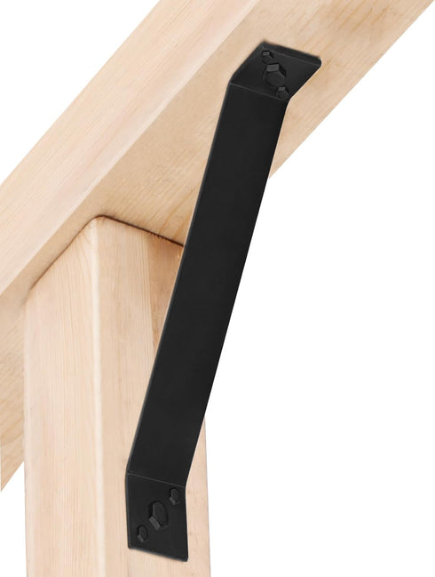 4 Pcs 13-3/4'' x 1-1/2'' Inside Mount 45-Degree Angle Bracket Strap Brace for Post and Beam