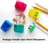AUSTARK 4Pcs Manual Pencil Sharpeners for Kids & Adults - Dual Hole Handheld Sharpener, Back to School Supplies