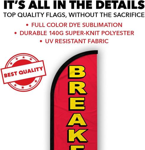 Breakfast Special Windless Banner Advertising Flag - Perfect for Restaurants, Food Trucks, Food Courts, Shops, Events