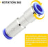 Metalwork Nickel Plated Brass & Plastic Push to Connect Inline Check Valve Union Fitting (Pack of 2)