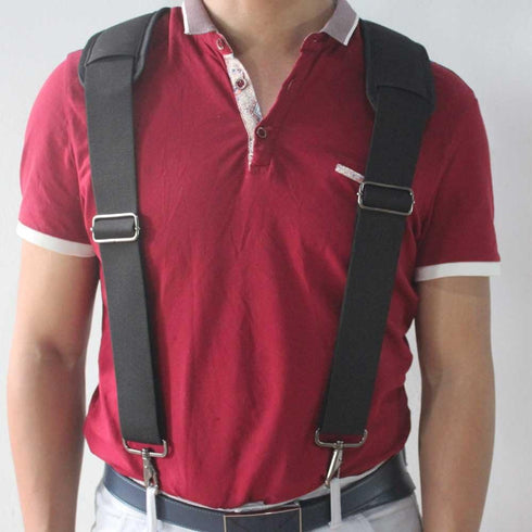MELOTOUGH Tool Belt Suspenders with Flexible Adjustable Straps, Moveable Padded Shoulders & 4 Loop Attachments