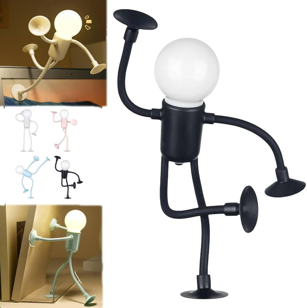 Generic Changeable Shape Funny Sportsman Night Light,New Cute Light Bulb Man Mini Night