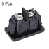 uxcell C8 Panel Mount Plug Adapter, 250V AC 2.5A 2 Pins IEC Inlet Module Plug Power Connector Socket, 5pcs