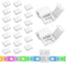 Yetaida 20PCS 4-Pin LED Strip Connectors, 8mm 4 Pin Corner Light Connectors Solderless,