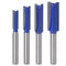Yakamoz Industrial Grade 4Pcs 1/4" Shank Straight Dado Router Bit Set, Wood Milling Cutter Tools