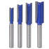 Yakamoz Industrial Grade 4Pcs 1/4" Shank Straight Dado Router Bit Set, Wood Milling Cutter Tools