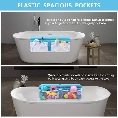 Elbow Set Bath Kneeler and Rest Thick Baby Bath Kneeling Pad Bathing Kneeling Mat Cushion Washable Padded Bathtub Knee