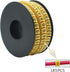 10 Rolls of 0-9 Number Tube, Yellow Flexible PVC Concave Cable Wire Markers Label Tag (6mm2)