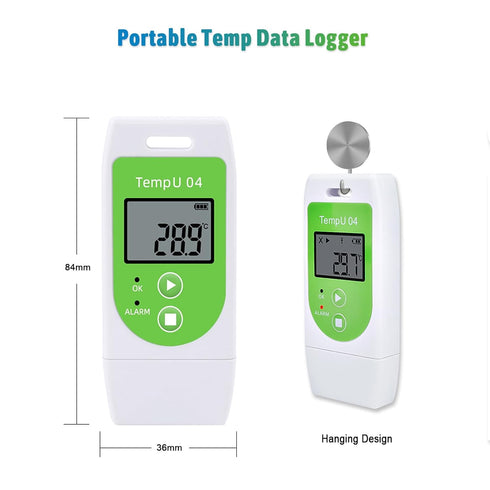 Temperature Data Logger USB Digital Temp Recorder Waterproof, Industrial Thermometer Logger 32000 Points with Auto