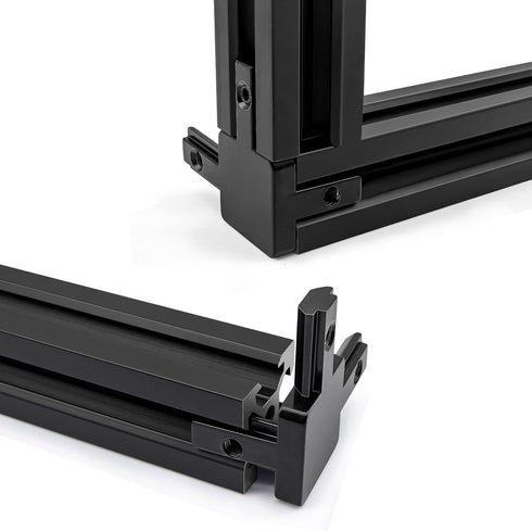 12Pcs Black 2020 Series 3-Way End Corner Bracket Connector with Screws + 1 Wrench for Slot 6mm 20S Aluminum Rail
