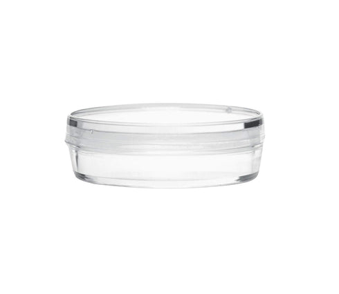 EISCO 25PK Disposable Sterile Petri Dish with Lid, 35x15mm, Polystyrene, Triple Vented, Transparent