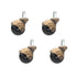 4pcs Caster Wheels Set, Heavy Duty Swivel Plate Ball Casters for Antique Furniture, Office Chair Caster (Cyan 1.5'')