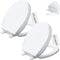 Angol Shiold 2-Pack Round Toilet Seat Soft Close & Quick Release, White