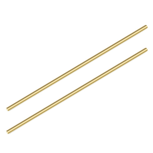 2 PCS 14 Inches 1/4 Brass Solid Round Rod, 1/4 Inch Diameter, 14 Inches Length