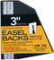 Lineco Self-Stick Easel Back, 3 inches, Black, Package of 5 (328-3303) by Lineco