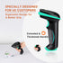 Tera 2-in-1 (2.4Ghz 2.0 328 1D Barcode Scanner Wireless Versatile Wireless+USB Wired) with Battery Level Indicator Feet