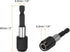 5pack 60mm Magnetic Screwdriver Bits Holder Extension Quick Release Drill Bit Chuck Adapter with 1/4" Hex Shank for Socket Driver Adapter Power Tool, Black
