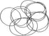 uxcell Nitrile Rubber O-Rings, 50mm OD 48mm ID 1mm Width, Metric Sealing Gasket for Automotive, Pack of 10