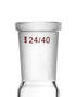 250ml 24/40 250mL QWORK Glass Single Neck Flat Bottom Boiling Flask, with Standard Joint, Heavy Wall Distillation