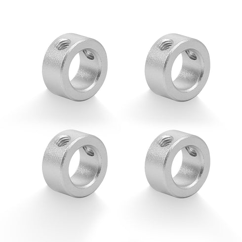 4pcs Clamp-on Shaft Collar Aluminum Alloy Bore Shaft Collars, 10mm Bore Size for CNC Machine Tools