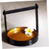 ULTECHNOVO Handheld Sushi Tray Round Plastic Sashimi Serving Dish Creative Food Display for Snacks and Sushi
