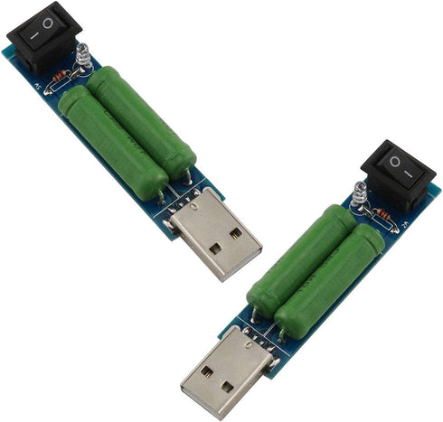 E-outstanding 2pcs Load Resistance Module, 5V1A/2A Switchable Load Resistance Electronic Load Detector