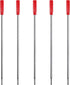 HeTaoCat Red Ink Refill Pack of 5, Replaceable Ballpoint Pen Refills, Medium Point Metal Refill (Red)
