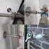2PCS 304 Stainless Steel Wall Mount Pipe Supports, Adjustable Pipe Strap Clamp for OD Pipe 32-34mm