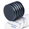 LOVIMAG Strong Waterproof Neodymium Disc Magnets, 1.26 inch x 0.08 inch, Pack of 6 with Epoxy Coating and Adhesive